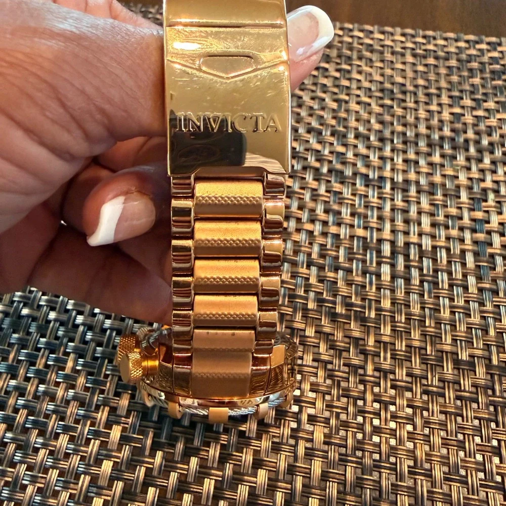 Invicta Rose Gold and Silver-Tone Chronograph Bracelet Watch